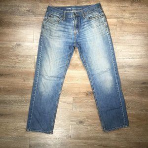 Old Navy Jeans 32x30 Regular Standard Fade Torn Distressed Flat Measure 34x28